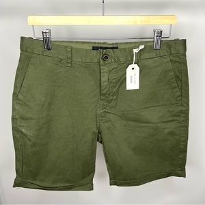 NWT Scotch & Soda Women’s Cotton Olive Green Chino Casual Shorts 31